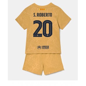 Barcelona Sergi Roberto #20 kläder Barn 2022-23 Bortatröja Kortärmad (+ korta byxor)